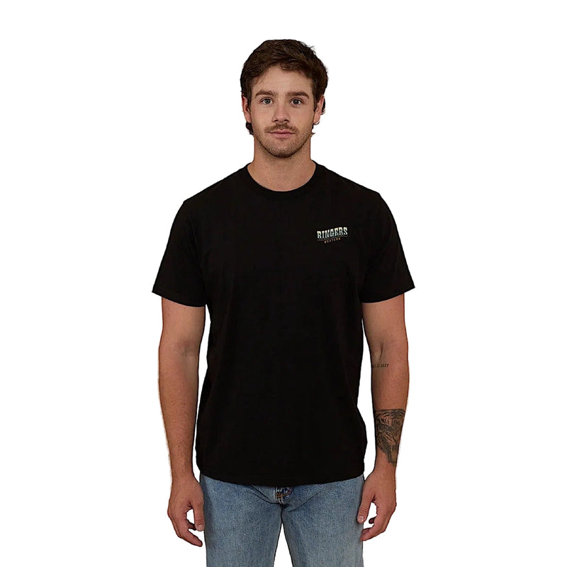 Ringers Western Men’s Buckin Barra Loose Fit T-Shirt - Black