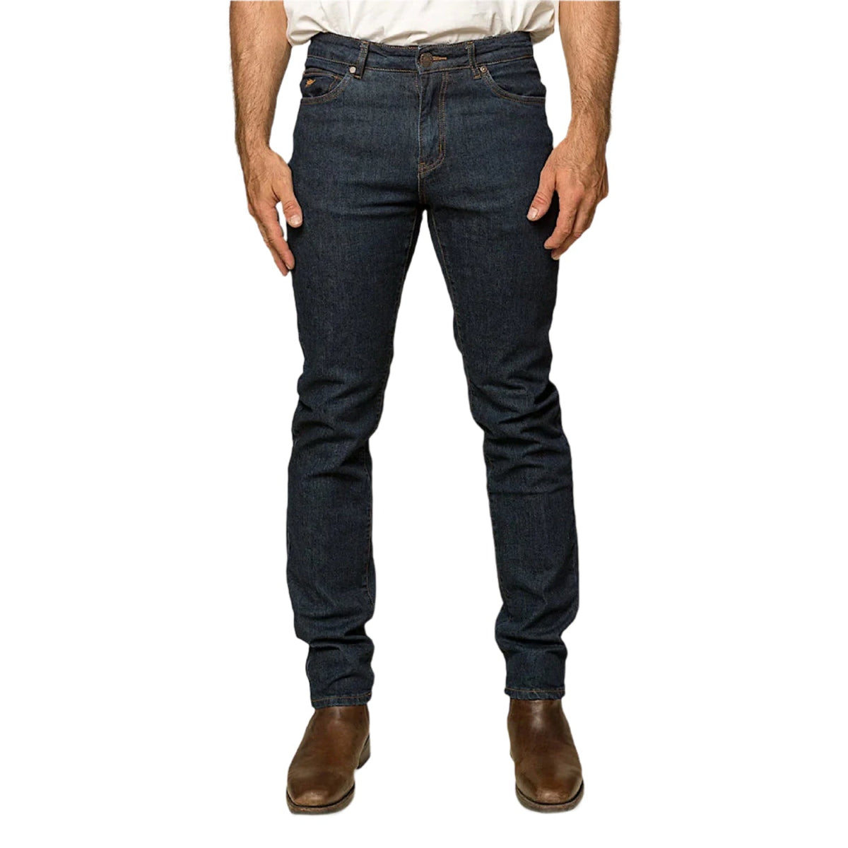 Ringers Western Men’s Burke Tapered Leg Jean - Mid Blue