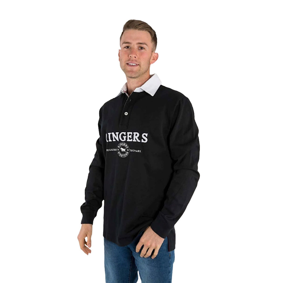Ringers Western Men’s Burton Rugby Jersey - Black/White