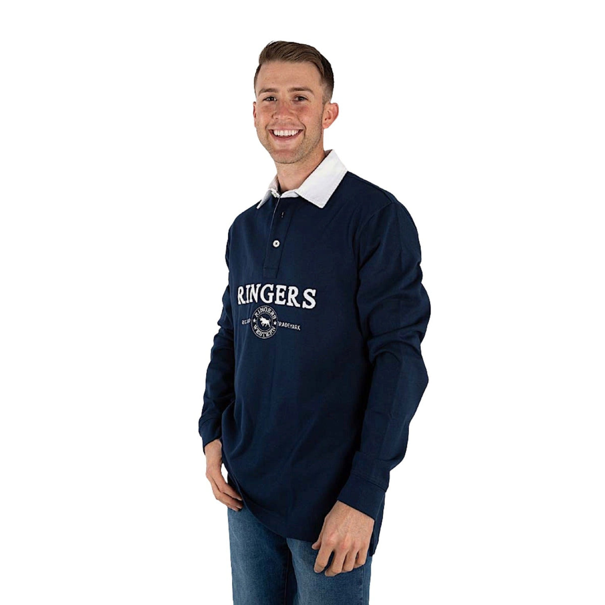 Ringers Western Men’s Burton Rugby Jersey - Navy/White