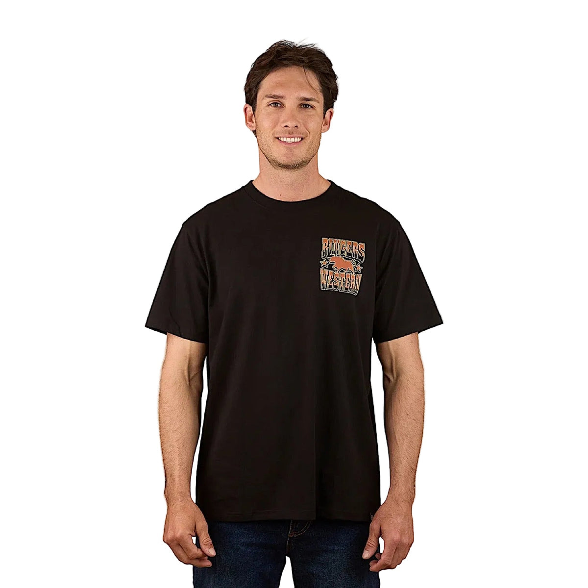 Ringers Western Men’s Full Bronc Loose Fit T-Shirt - Black