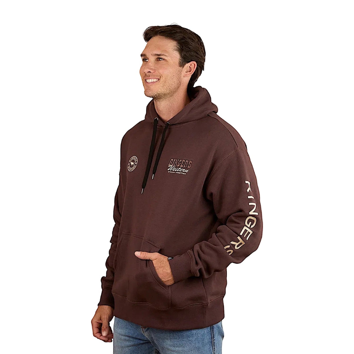 Ringers Western Men’s Garbala Oversized Hoodie - Dark Chocolate