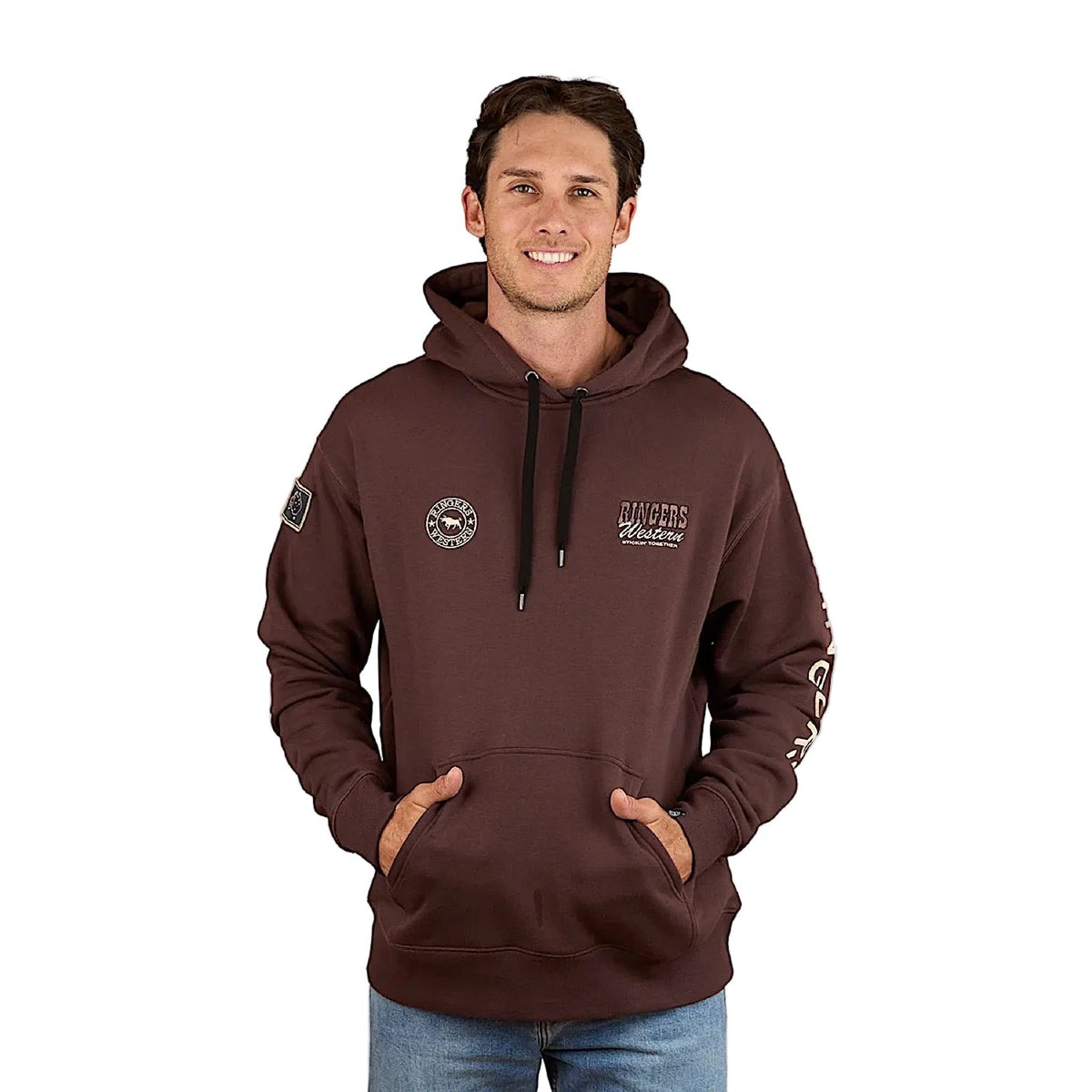 Ringers Western Men’s Garbala Oversized Hoodie - Dark Chocolate