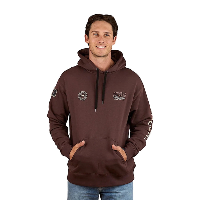 Ringers Western Men’s Garbala Oversized Hoodie - Dark Chocolate