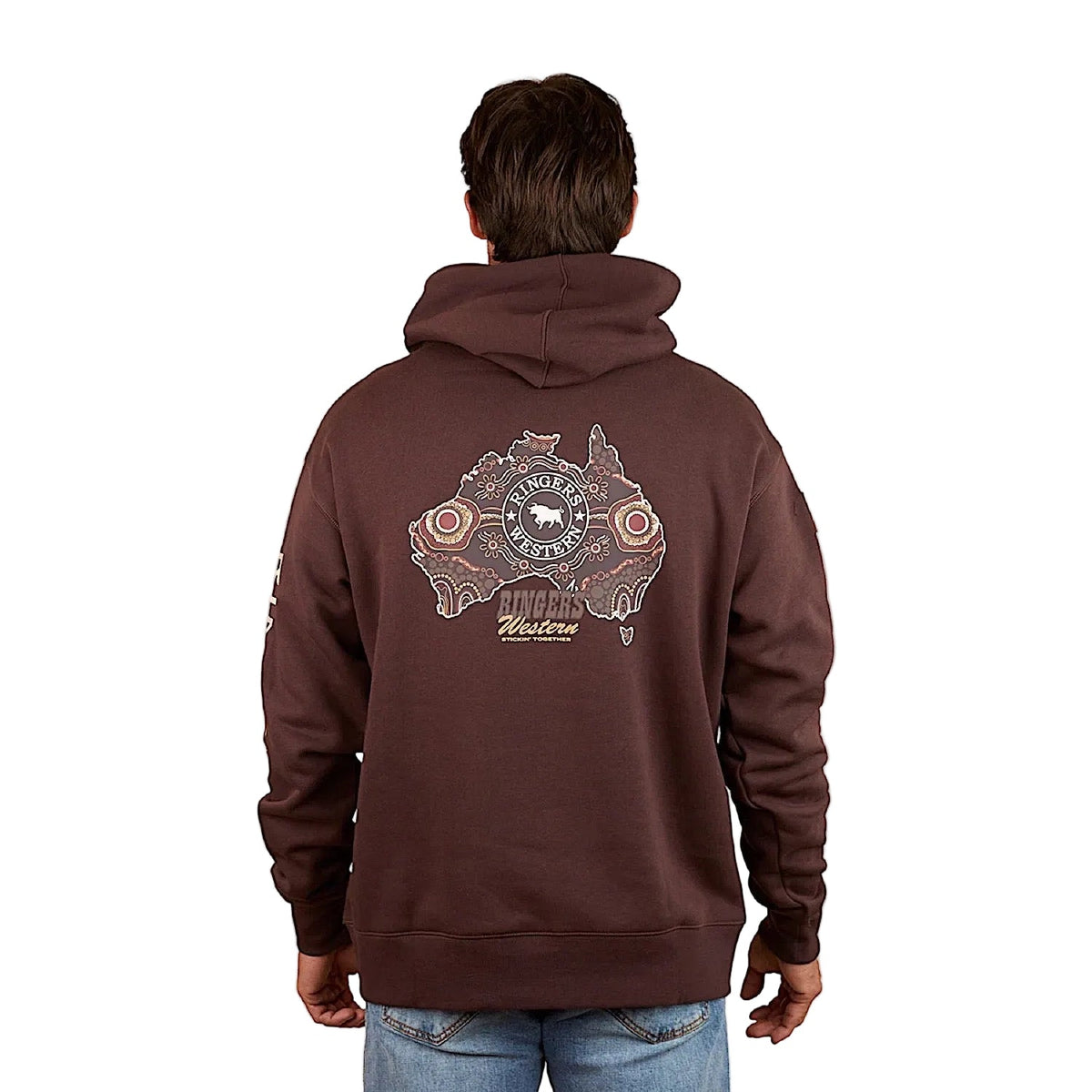 Ringers Western Men’s Garbala Oversized Hoodie - Dark Chocolate