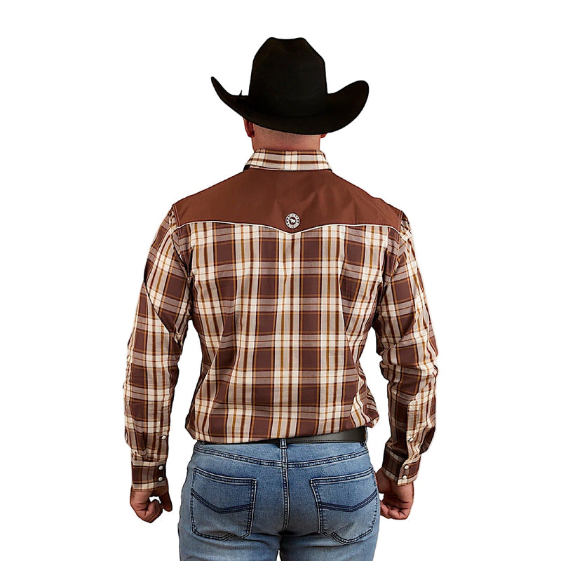 Ringers Western Men’s Hamersley Western Shirt - Chocolate