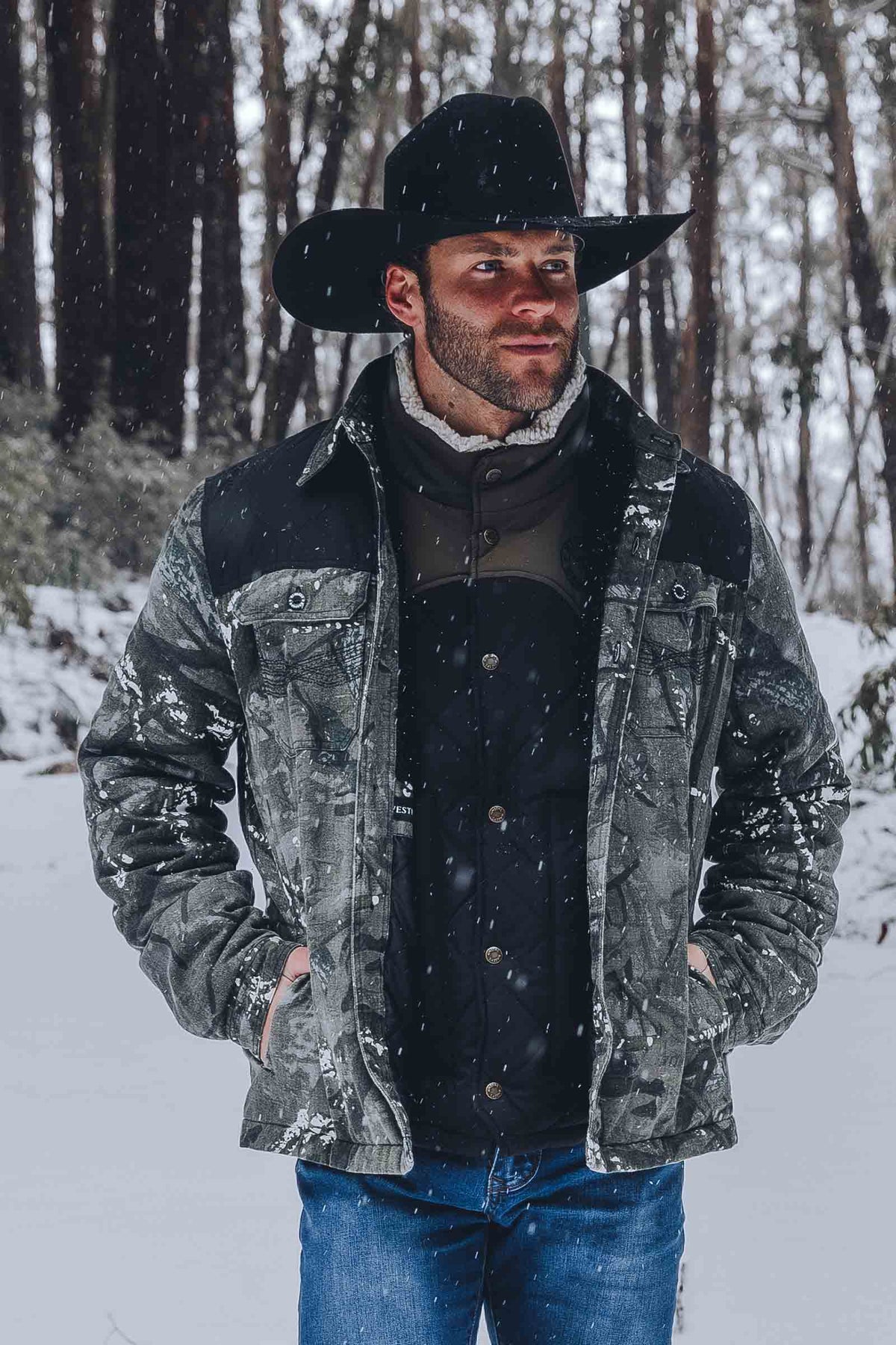 Ringers Western Men’s Highfields Jacket - Black Camo