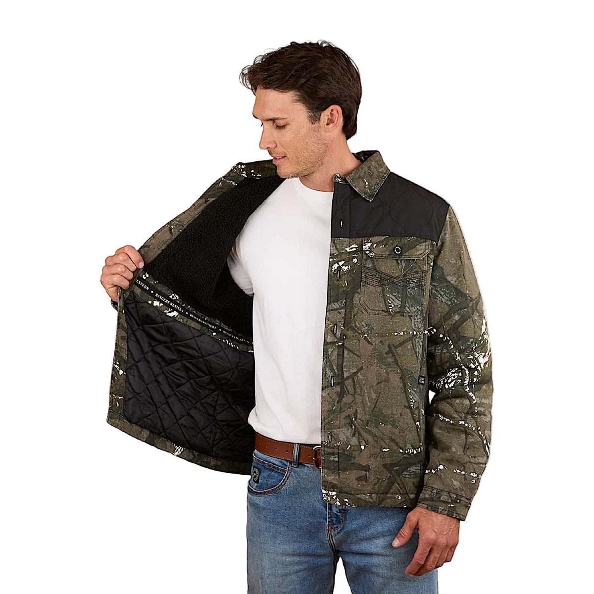 Ringers Western Men’s Highfields Jacket - Black Camo