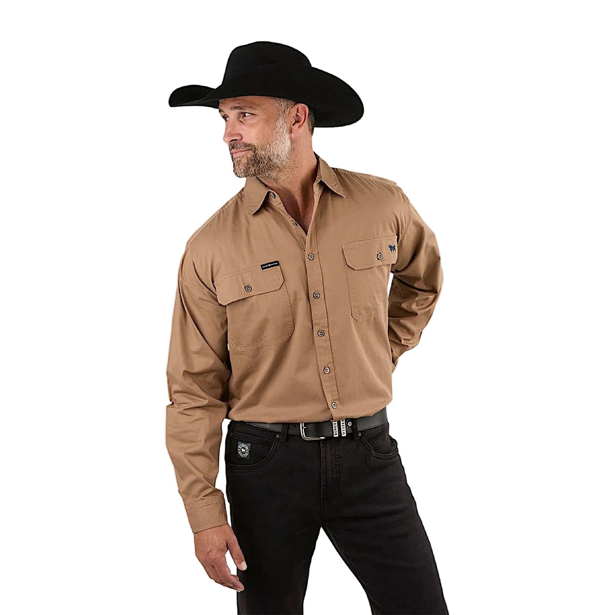 Ringers Western Men’s King River Full Button Work Shirt - Clay