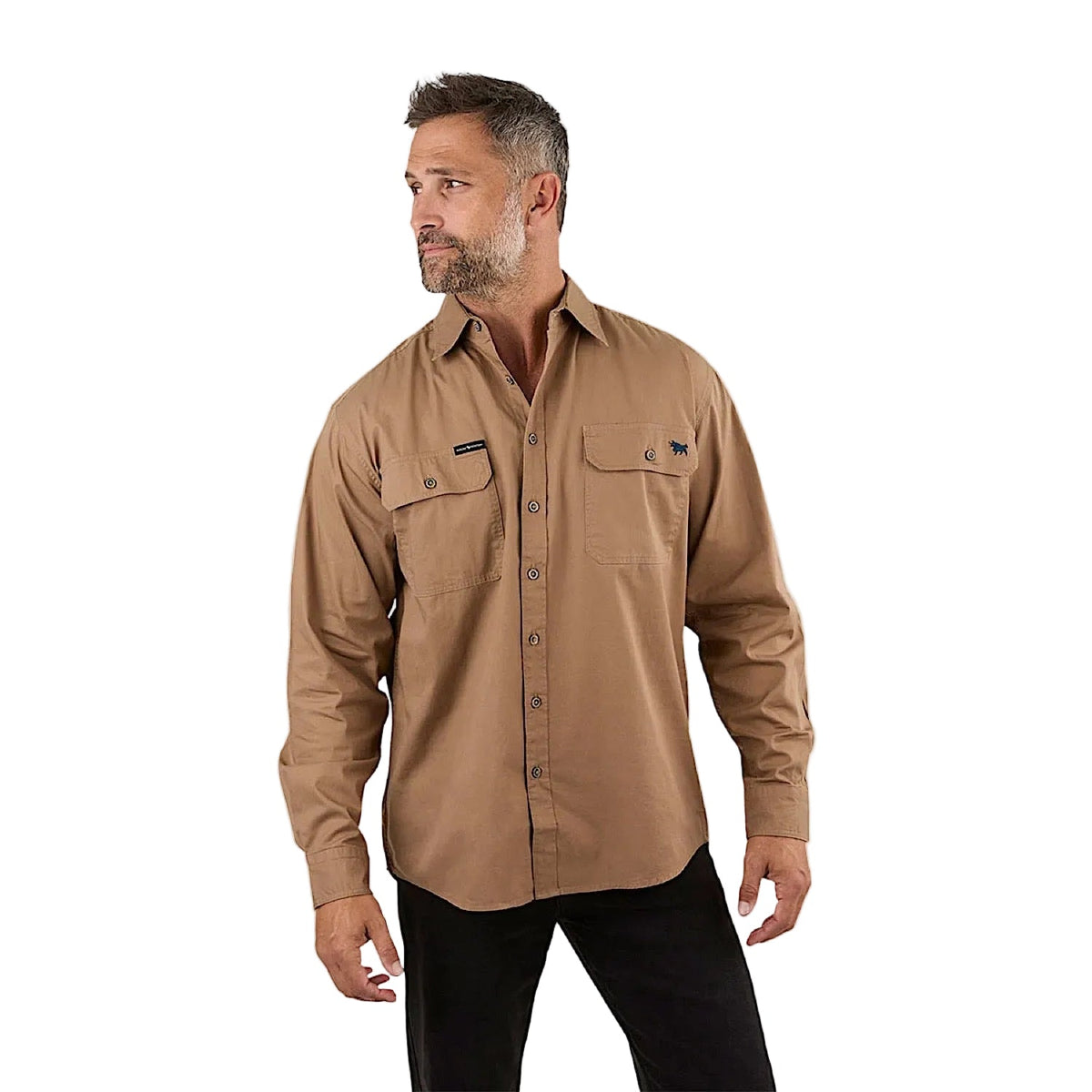 Ringers Western Men’s King River Full Button Work Shirt - Clay