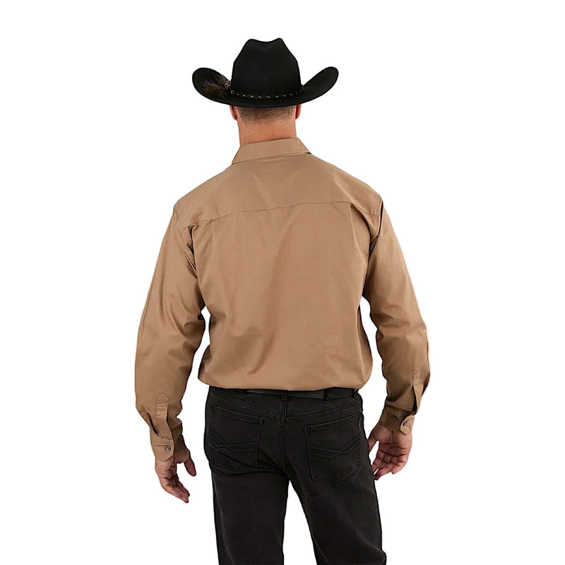 Ringers Western Men’s King River Full Button Work Shirt - Clay