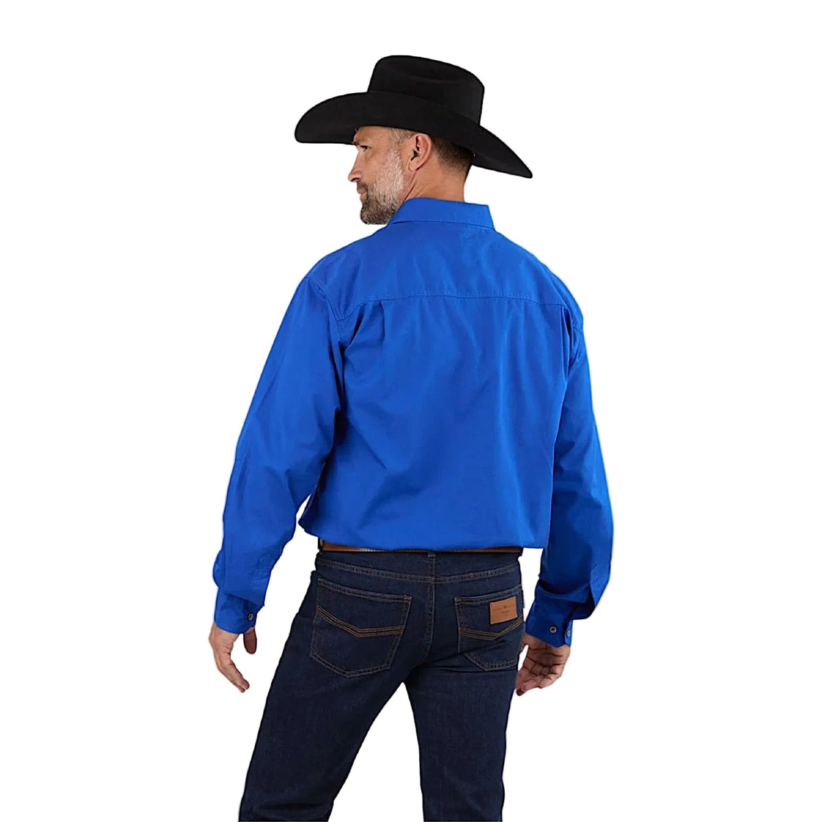 Ringers Western Men’s King River Full Button Work Shirt - Royal Blue