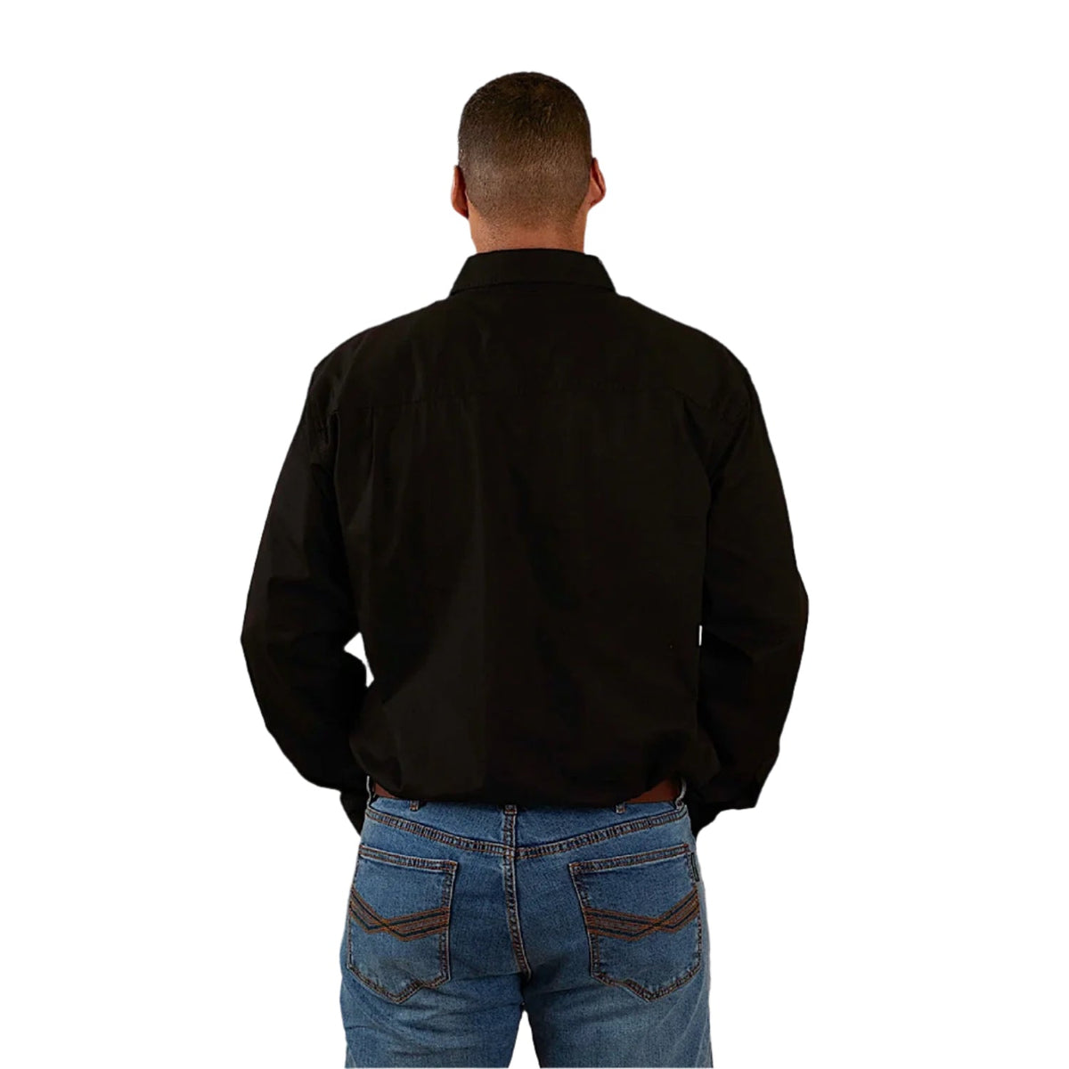 Ringers Western Men’s King River Half Button Work Shirt - Black