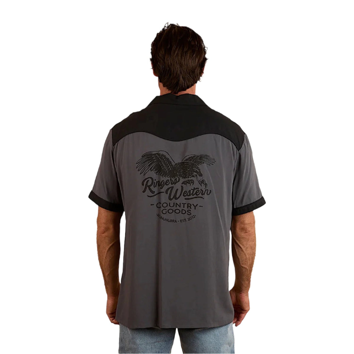 Ringers Western Men’s Lineman Bowling Shirt - Charcoal