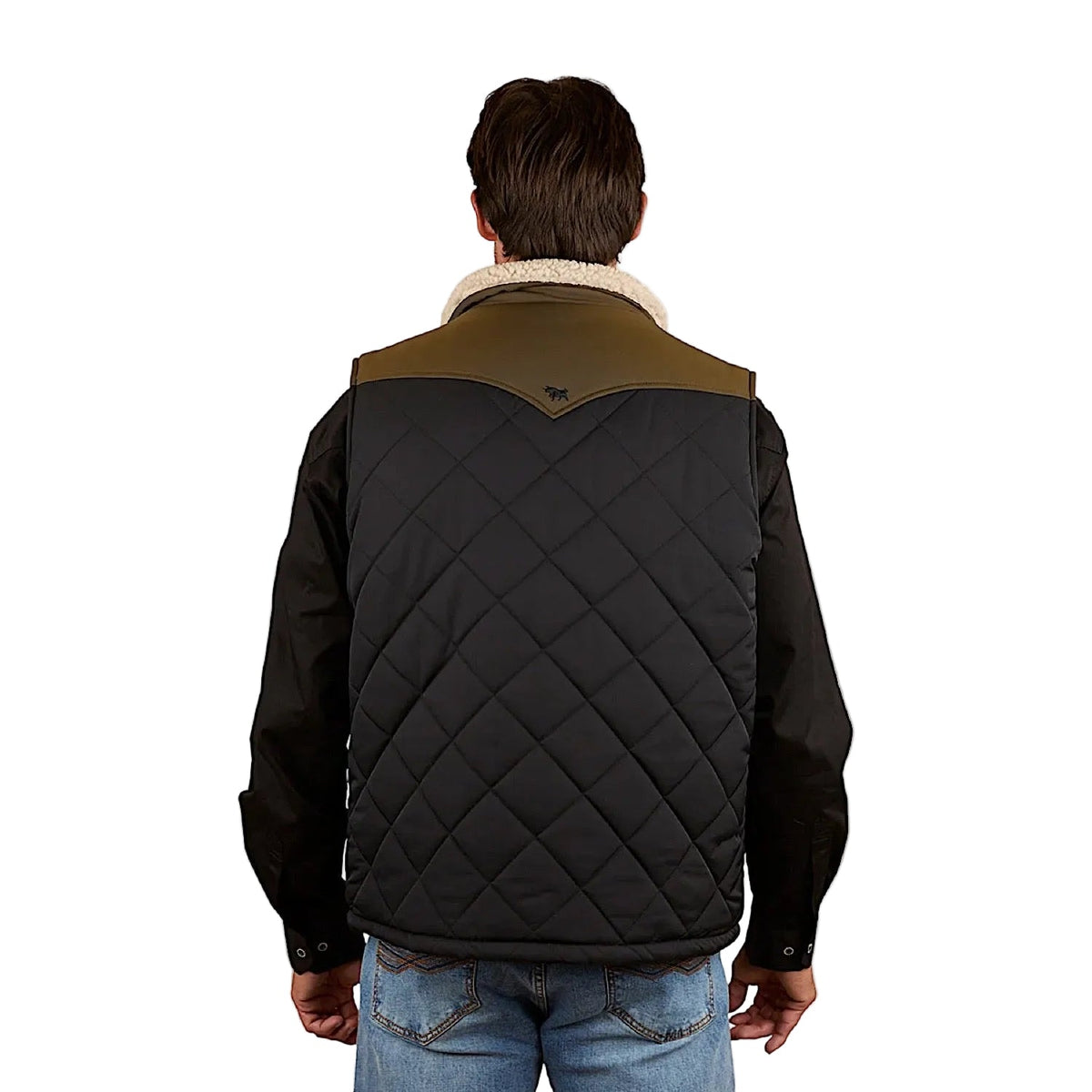 Ringers Western Men’s McKinlay Puffer Vest - Military Green / Black