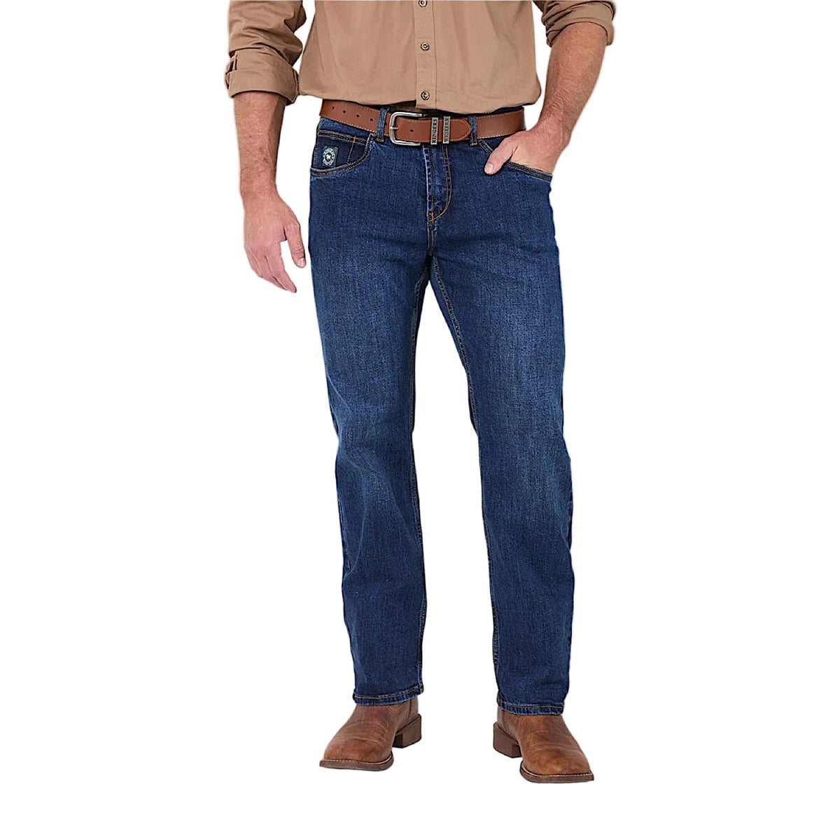 Ringers Western Men’s Muster Slim Straight Fit Jean - Dark Wash Blue