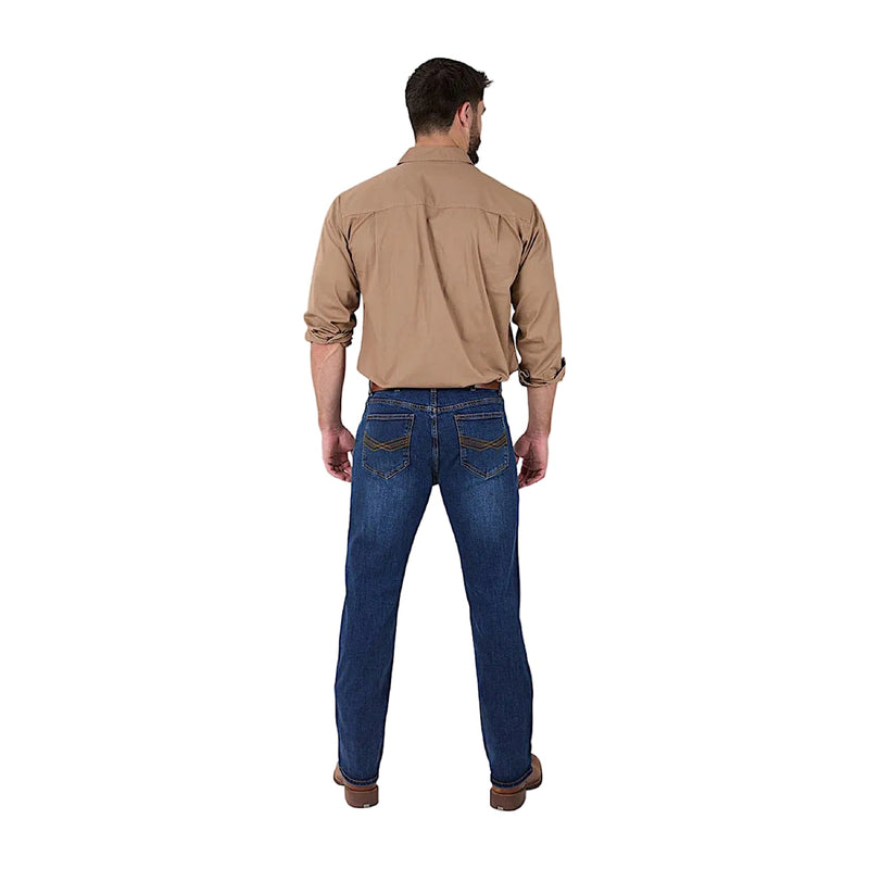 Ringers Western Men’s Muster Slim Straight Fit Jean - Dark Wash Blue
