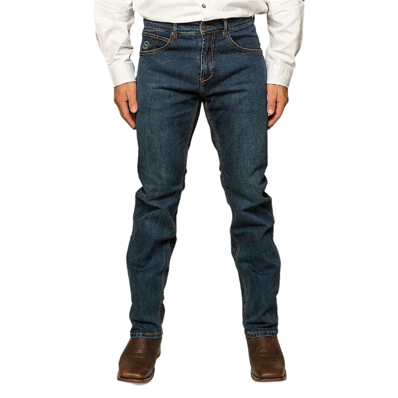 Ringers Western Men’s Muster Slim Straight Fit Jean - Dark Wash Blue