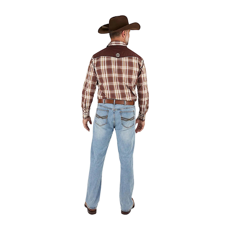Ringers Western Men’s Muster Slim Straight Fit Jean - Light Wash Blue