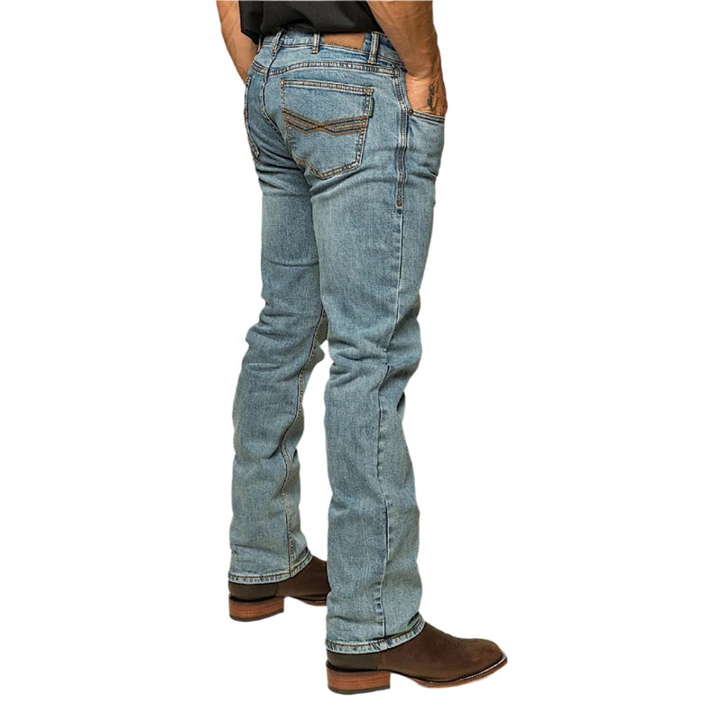 Ringers Western Men’s Muster Slim Straight Fit Jean - Light Wash Blue