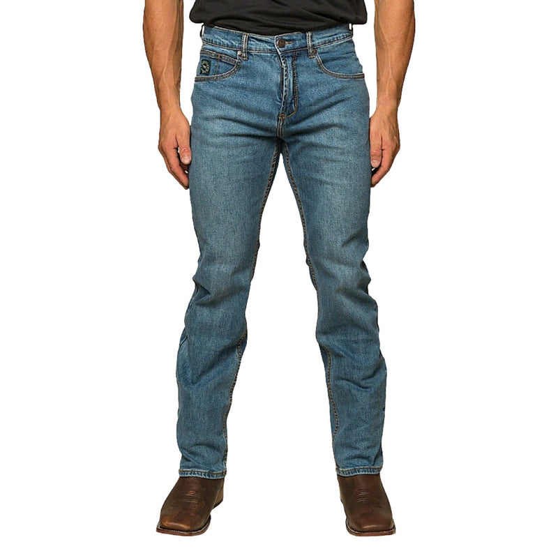 Ringers Western Men’s Muster Slim Straight Fit Jean - Mid Wash Blue