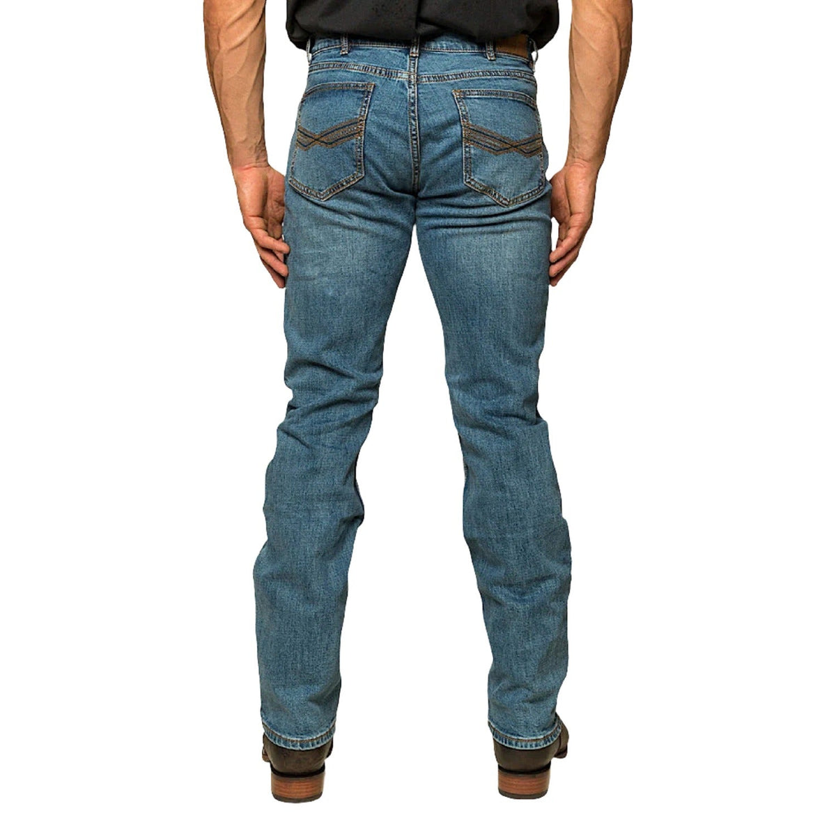 Ringers Western Men’s Muster Slim Straight Fit Jean - Mid Wash Blue