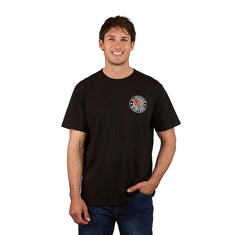 Ringers Western Men’s Outta Towner Loose Fit T-Shirt - Black