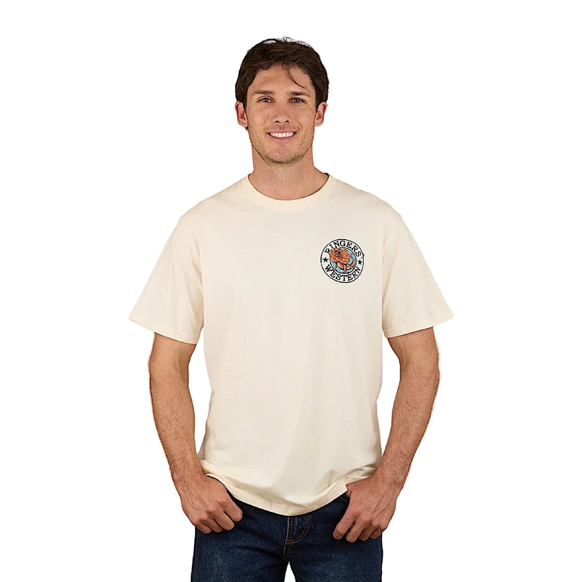 Ringers Western Men’s Outta Towner Loose Fit T-Shirt - Off White