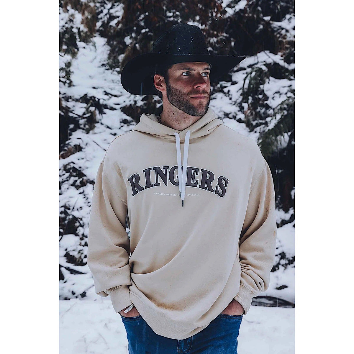 Ringers Western Men’s Princeton Hoodie - Dark Sand/Chocolate