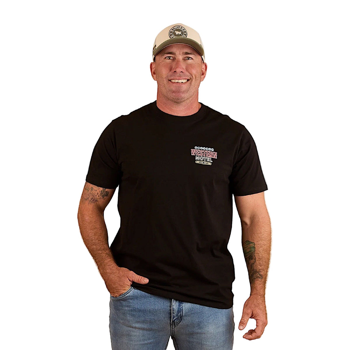 Ringers Western Men’s Ride Hard Loose Fit T-Shirt - Black