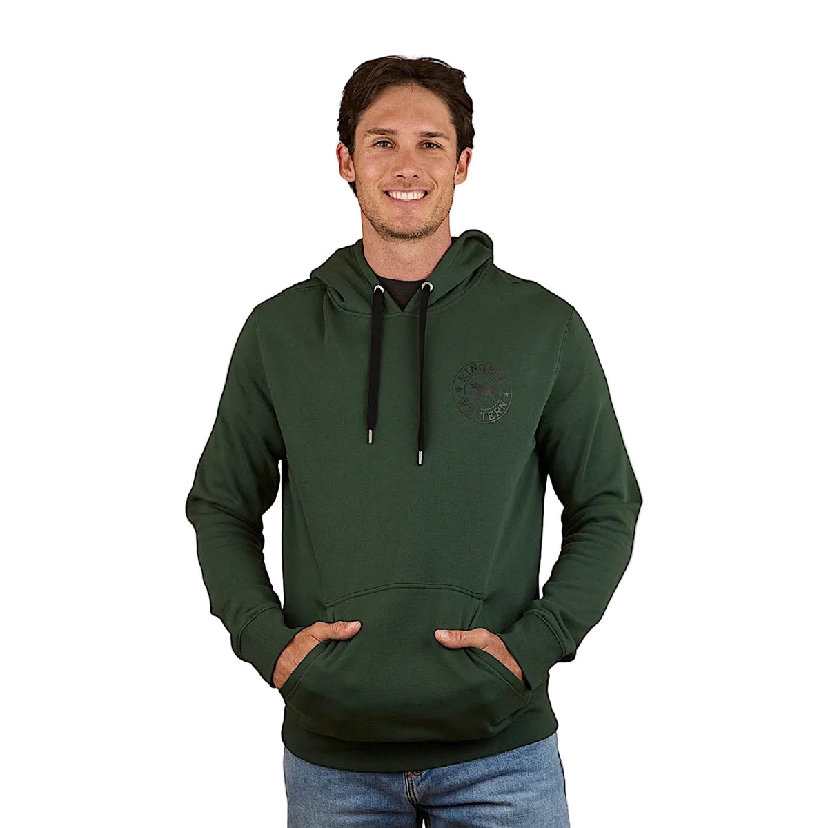 Ringers Western Men’s Signature Bull Pullover Hoodie - Pine