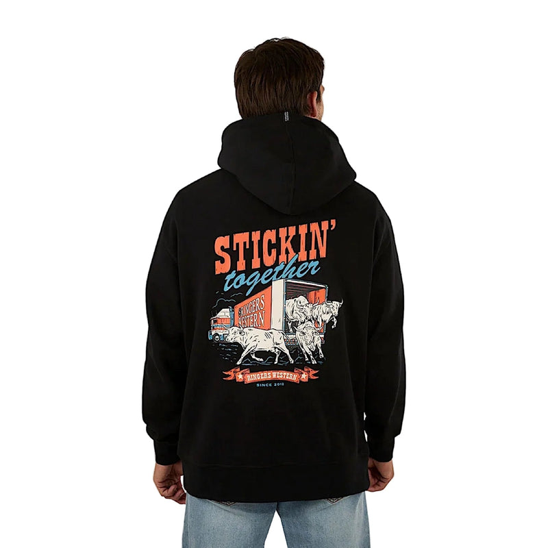 Ringers Western Men’s Stickin Together Hoodie - Black