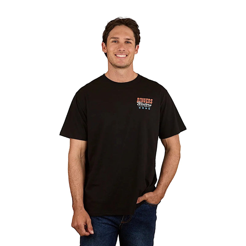 Ringers Western Men’s Stickin Together Loose Fit T-Shirt - Black