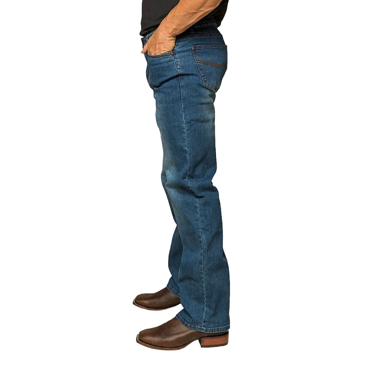 Ringers Western Men’s Sturt Relaxed Leg Jean - Mid Blue