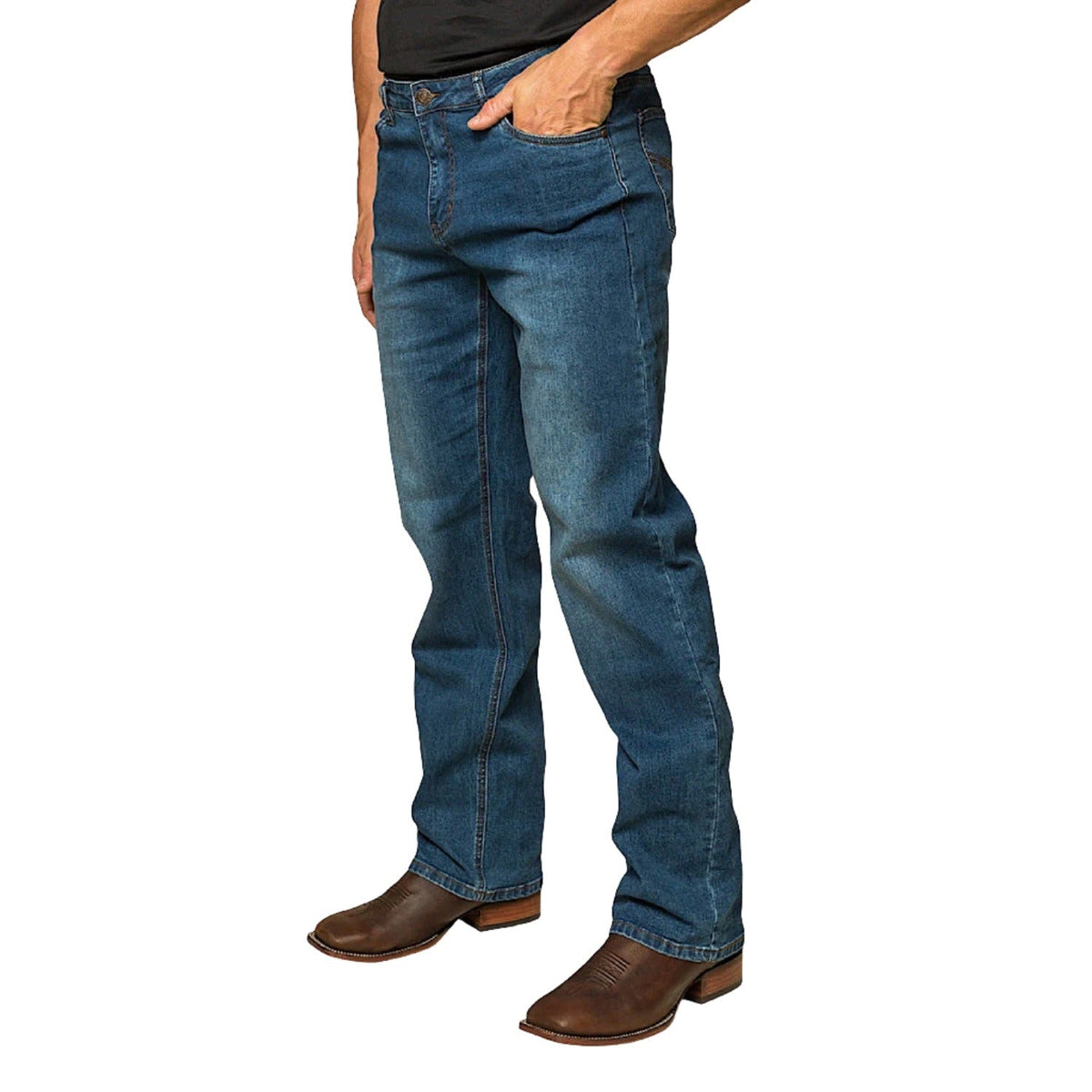 Ringers Western Men’s Sturt Relaxed Leg Jean - Mid Blue