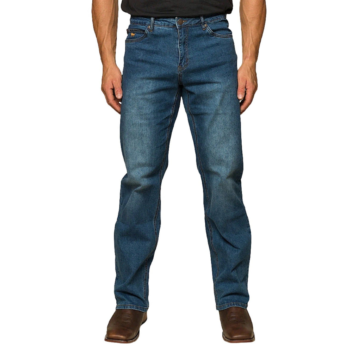 Ringers Western Men’s Sturt Relaxed Leg Jean - Mid Blue