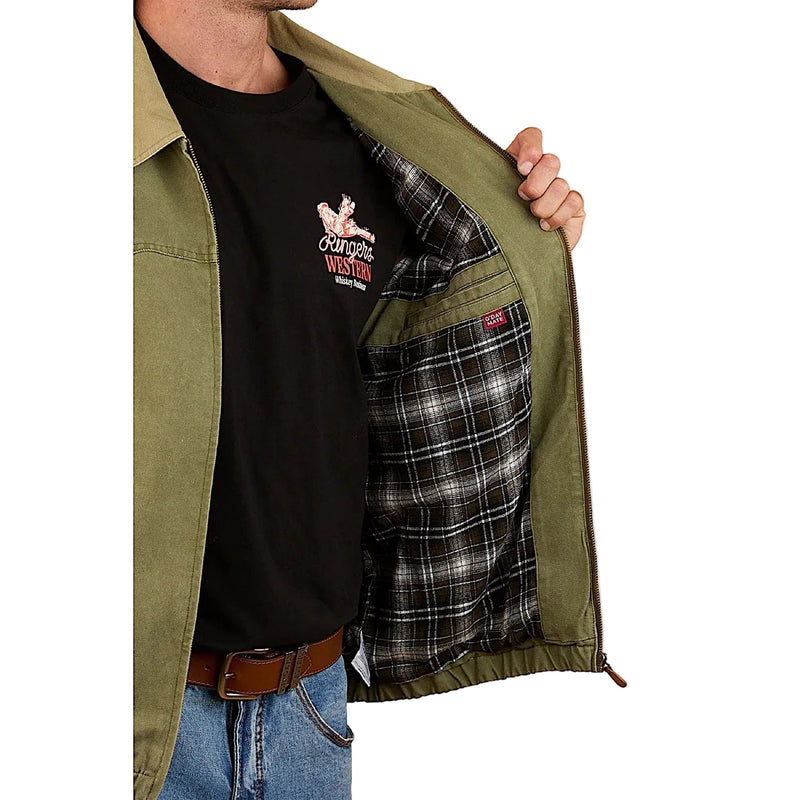 Ringers Western Men’s Suffolk Western Bomber Jacket - Military Green