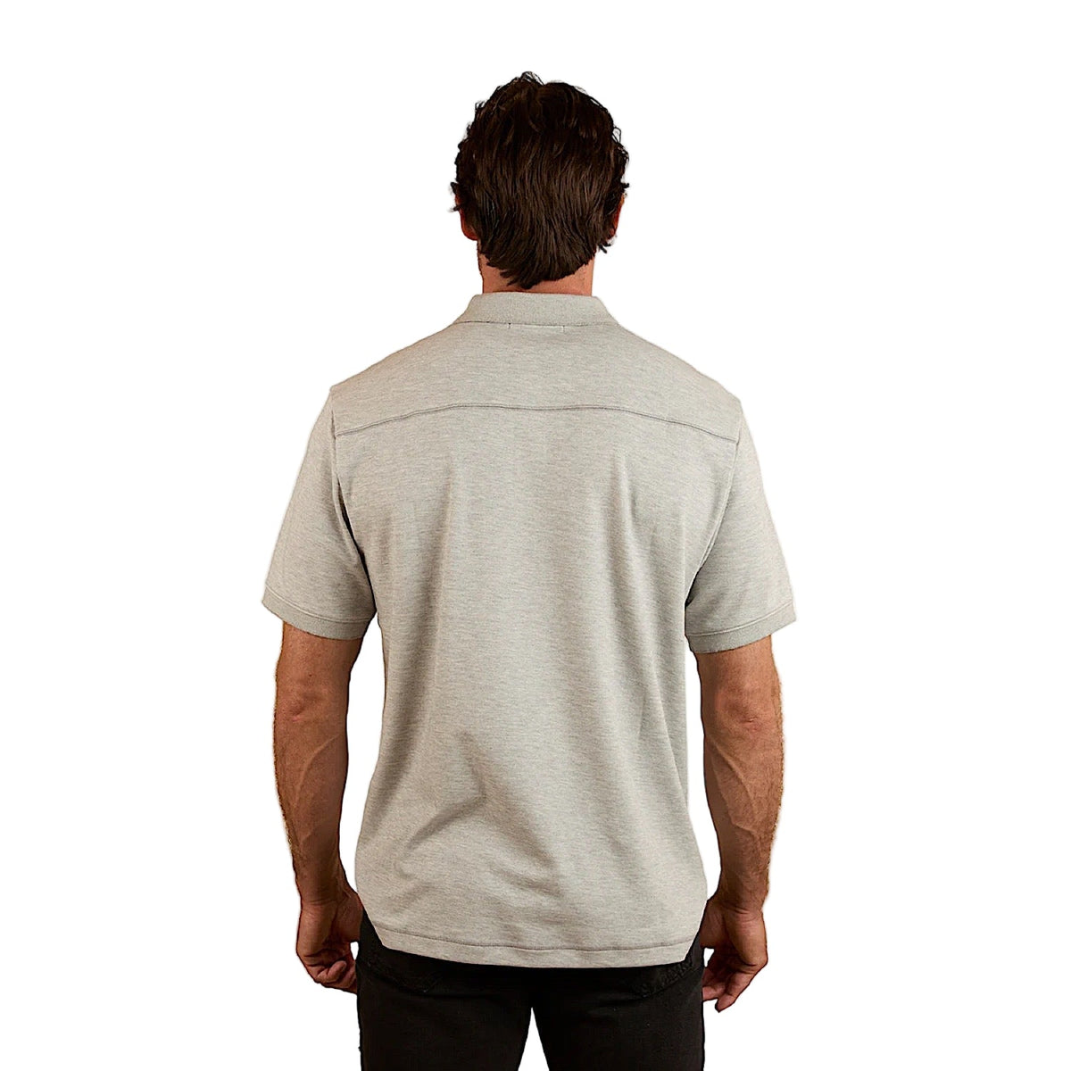 Ringers Western Men's Tech Polo - Grey Marle