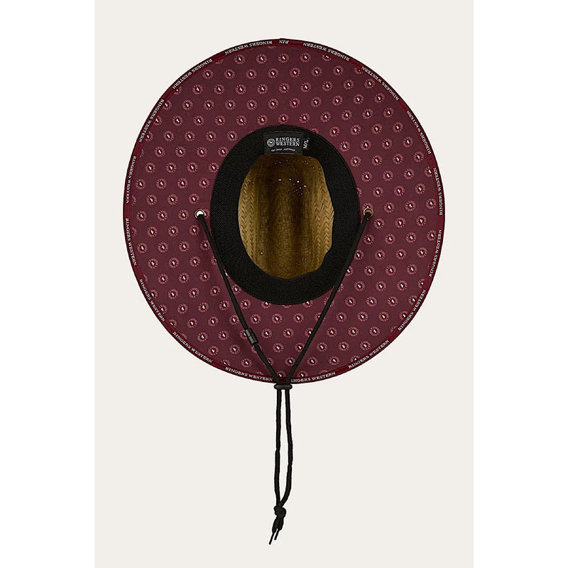 Ringers Western Paddy Straw Hat - Burgundy