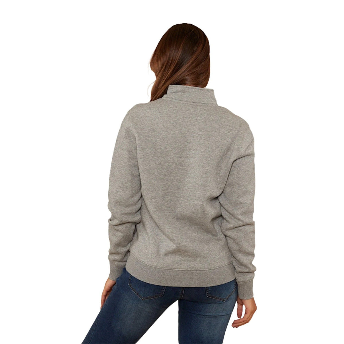 Ringers Western Peninsula Women’s 1/4 Zip Crew - Grey Marle