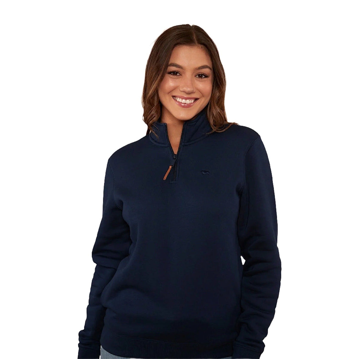 Ringers Western Women’s Peninsula 1/4 Zip Crew - Navy