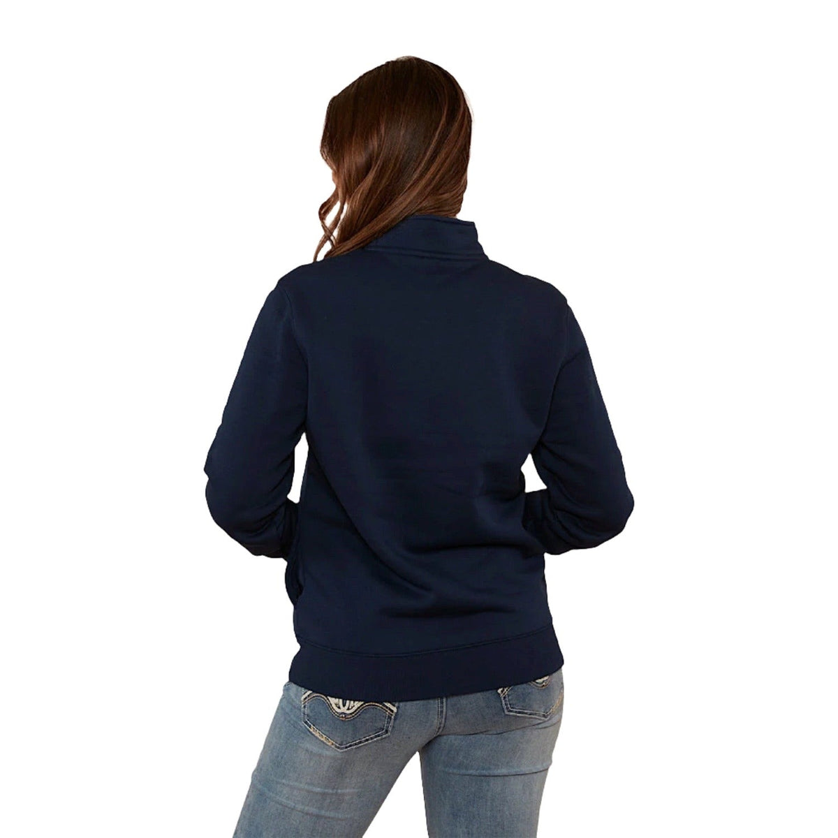 Ringers Western Women’s Peninsula 1/4 Zip Crew - Navy