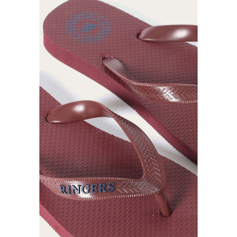 Ringers Western Pluggers Unisex Thongs Burgundy