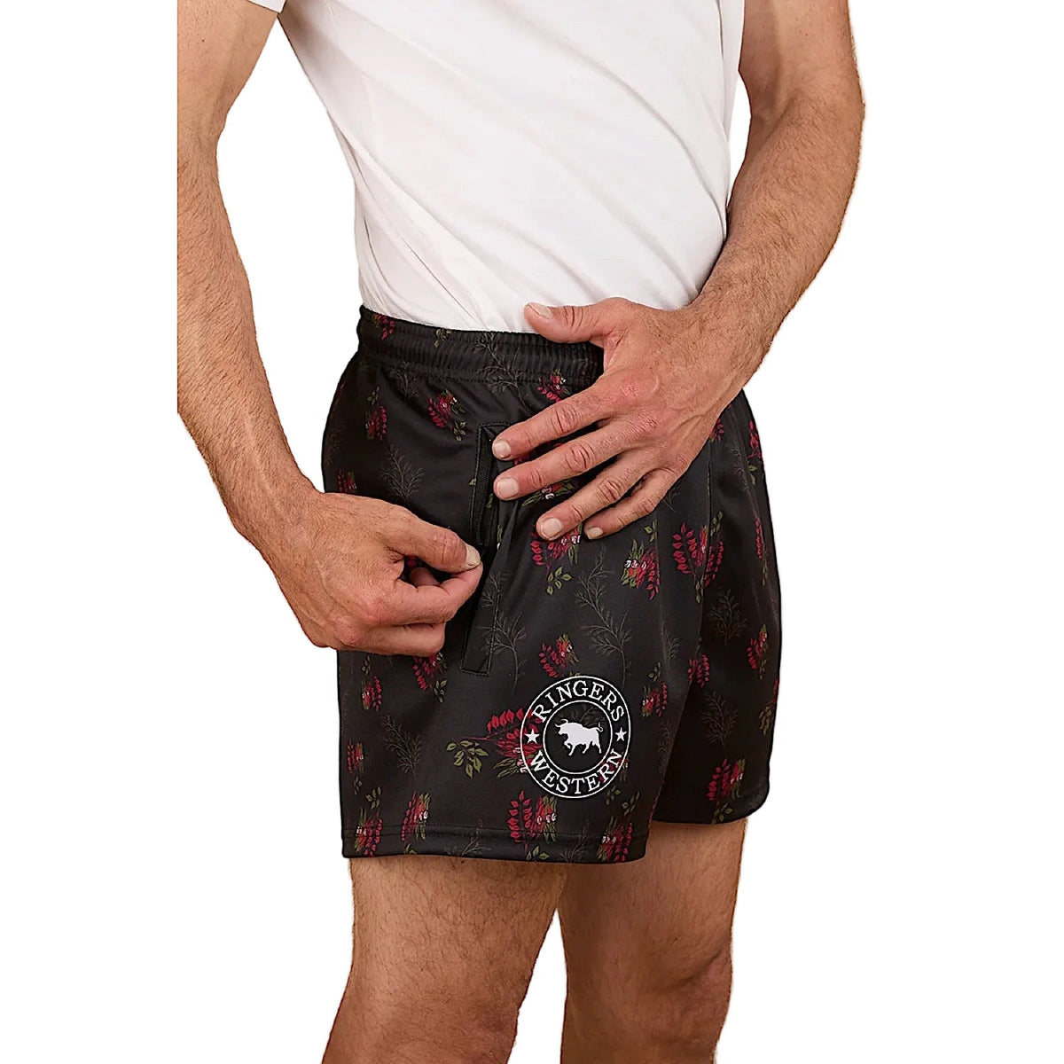 Ringers Western Rose Of The Desert Footy Short - Black