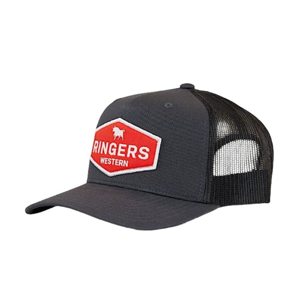 Ringers Western Scotty Trucker Cap - Charcoal/Red