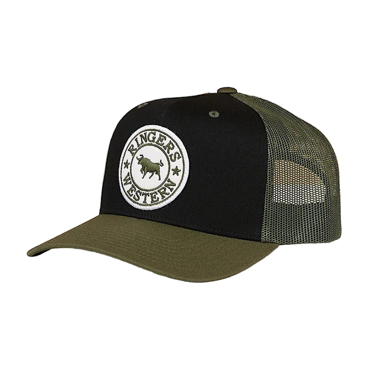 Ringers Western Signature Bull Trucker Cap - Army/Black