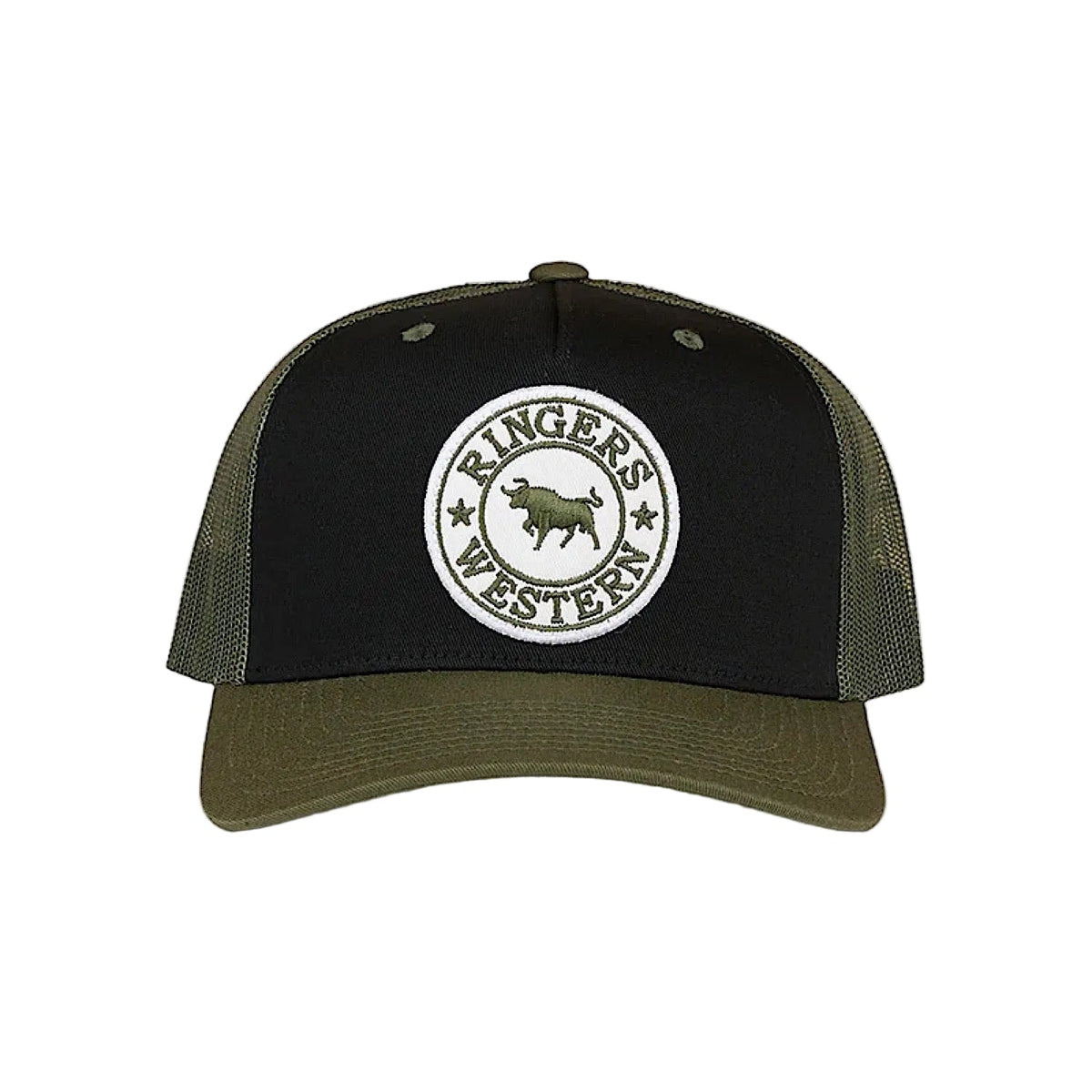 Ringers Western Signature Bull Trucker Cap - Army/Black