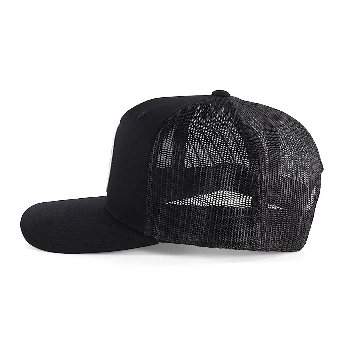 Ringers Western Signature Bull Trucker Cap - Black with Black & White Patch