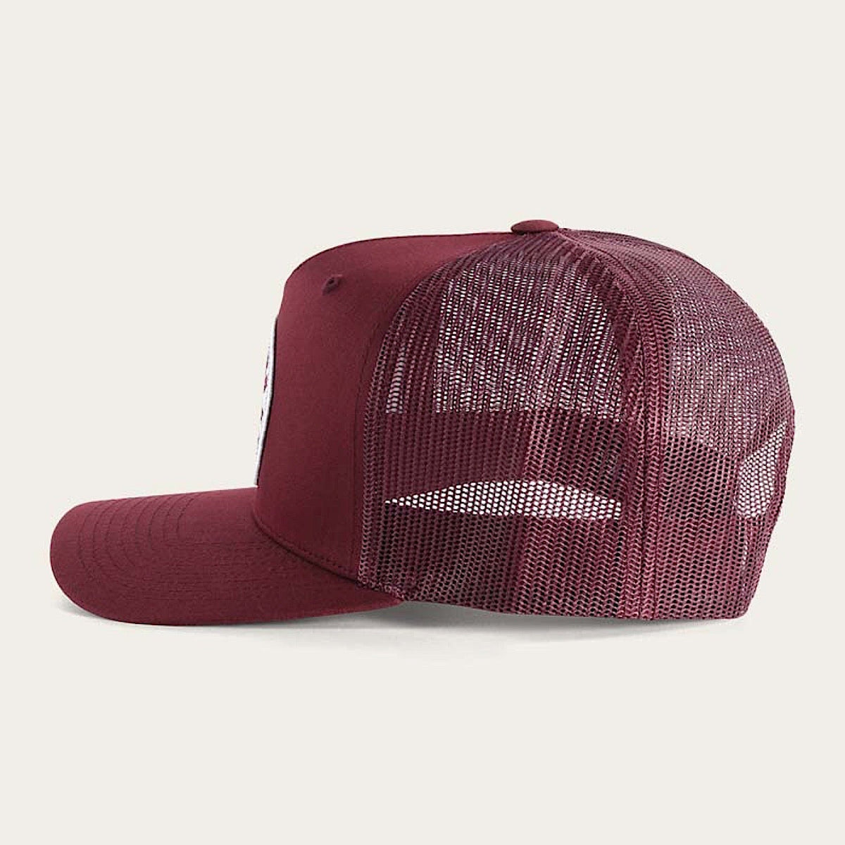 Ringers Western Signature Bull Trucker Cap - Burgundy with Burgundy & White Patch