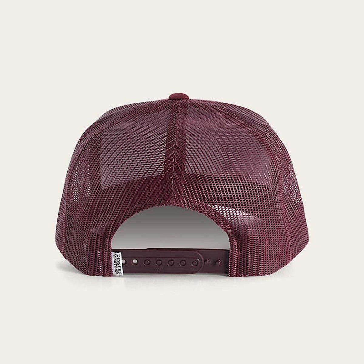 Ringers Western Signature Bull Trucker Cap - Burgundy with Burgundy & White Patch